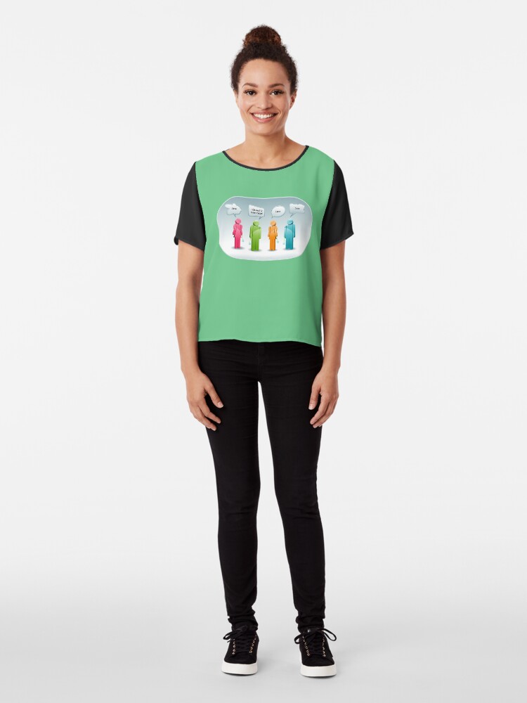 Alternate view of I Cleaned 12 Toilets Toilet Cleaning Bragging Rights Cleaning Lady Gifts Chiffon Top