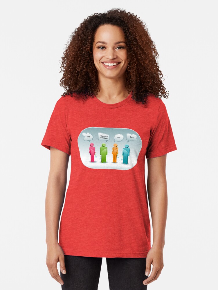 Alternate view of I Cleaned 12 Toilets Toilet Cleaning Bragging Rights Cleaning Lady Gifts Tri-blend T-Shirt
