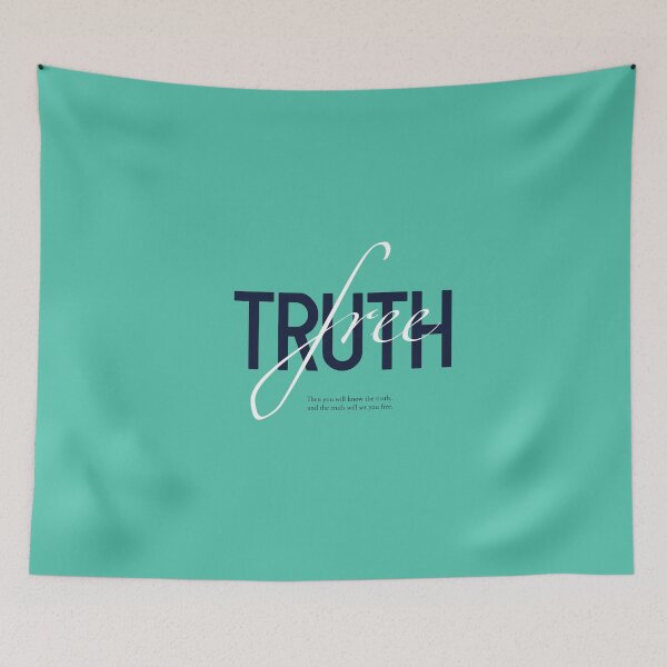 Item preview, Then you will know the truth,  and the truth will set you free. John 8:32 (white), bible,gospel,freedom,christian designed and sold by challengecafe.
