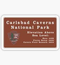 Carlsbad Caverns National Park Sign, New Mexico, USA Sticker