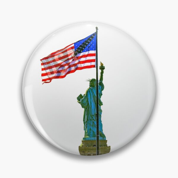 Aperçu de l'œuvre Statue de la liberté et drapeau des États-Unis créée et vendue par lalitkumar18.