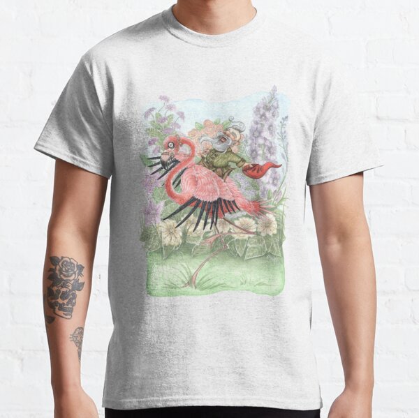 Mischievous Garden Gnome Flamingo Rider  Classic T-Shirt