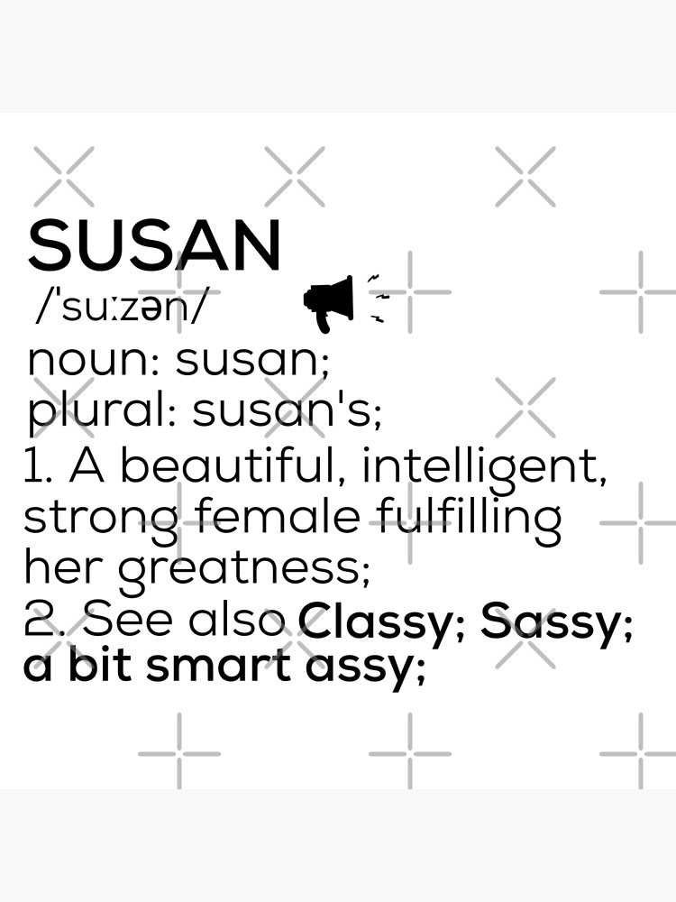 Susan Name Definition Poster for Sale by Teelogic