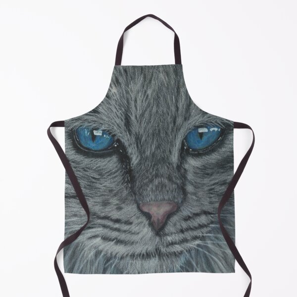 Item preview, grey blue eyed cat designed and sold by collydavid.