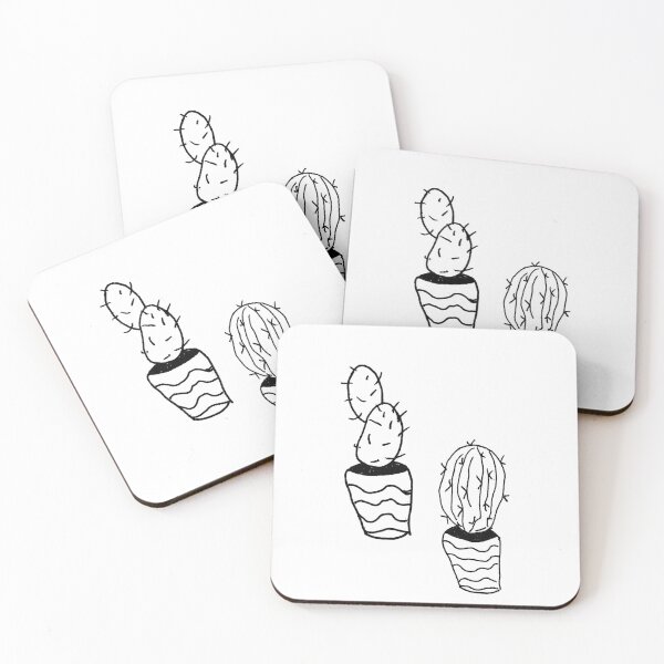 Item preview, Cute Minimalist Potted Cactus Succulent Plants designed and sold by naitokira.
