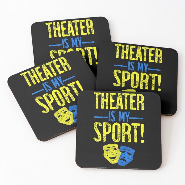Artikelvorschau, Theater ist mein Sport! Blaues und goldenes Thespian-Zitat entworfen und verkauft von TeesYouWant.