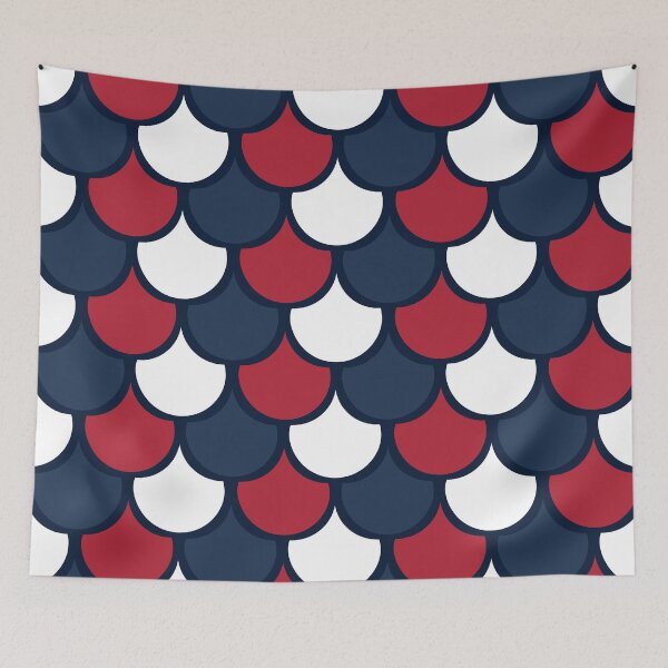 Item preview, Red White n Blue American Mermaid Seamless Pattern Print designed and sold by ClaudiaFlores.