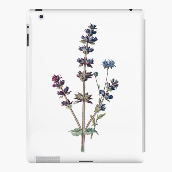 Funda y vinilo para iPad «Flor de lira, flores caídas en forma de corazón,  Corazón sangrante, Estampado de plantas, Estampado de flores original,  Antigüedad botánica, Estampado antiguo, Arte de la pared dedalera,