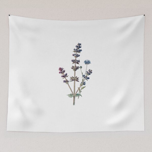 Item preview, Clary and sheep’s bit, drooping heart-shaped flowers, Bleeding Heart, Plants Print, Original Flower Print, Botanical Antique, Antique print, Foxglove Wall art, Foxglove Flower, Botanical Prints designed and sold by Studio66Designs.