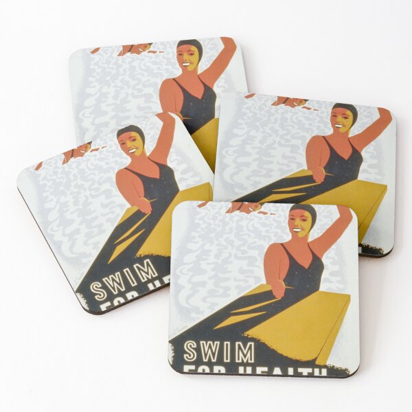 Item preview, Vintage Swim for Health poster designed and sold by alalaura.