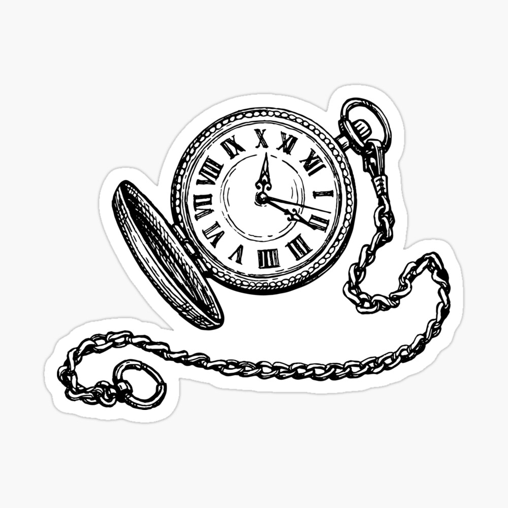 steampunk pocket watch sketch