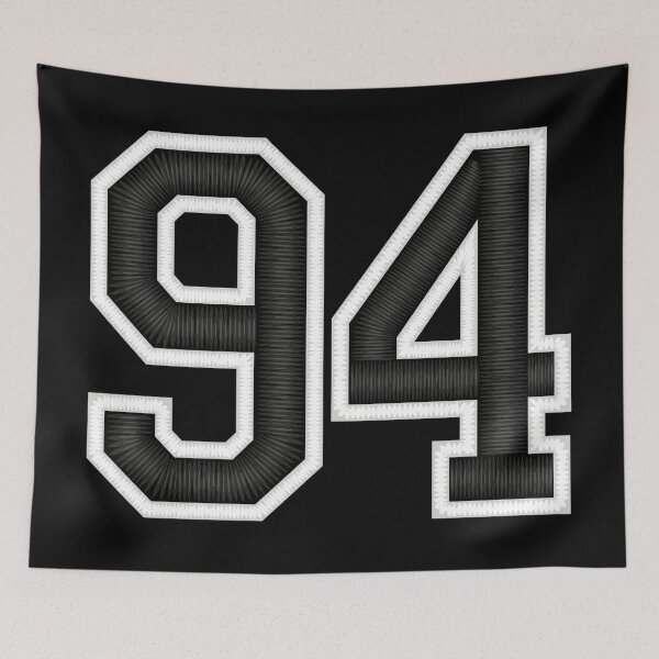 Item preview, 94 Black Jersey Sports Number ninety-four Football 94 designed and sold by elhefe.