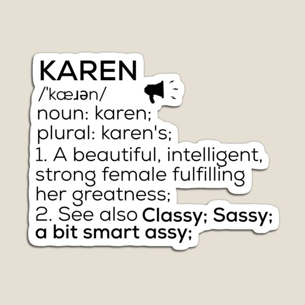 Item preview, Karen Name Definition designed and sold by Teelogic.
