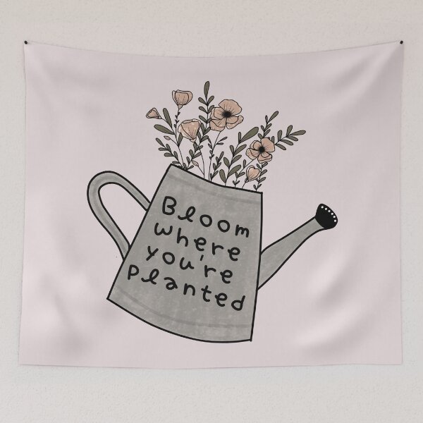 Item preview, Bloom where you are planted - Watering can - Floral  designed and sold by wild-bloom.