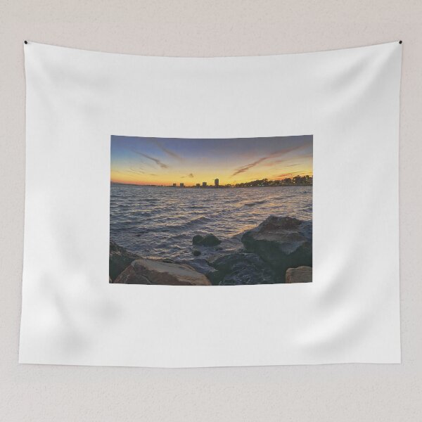 Item preview, Evening Calm Ocean Waves Rocky Shore Coast designed and sold by HappyTees Lab.