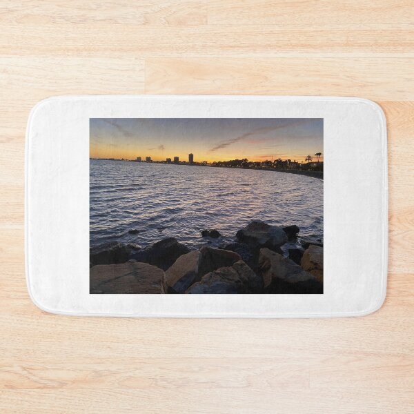 Item preview, Evening Calm Ocean Waves Rocky Shore Coast designed and sold by HappyTees Lab.