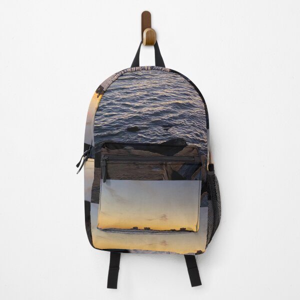 Item preview, Evening Calm Ocean Waves Rocky Shore Coast designed and sold by HappyTees Lab.