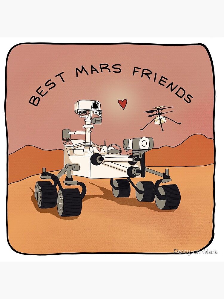 "Best Mars Friends Perseverance and Ingenuity" Poster for Sale by