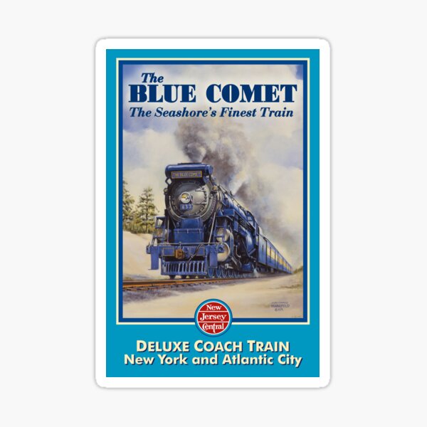 The Blue Comet Poster Sticker