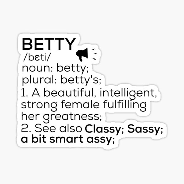 Item preview, Betty Name Definition designed and sold by Teelogic.