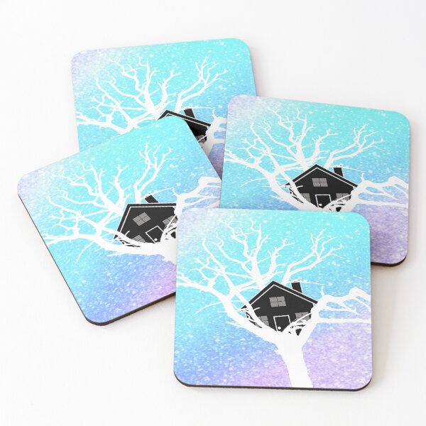 Item preview, Glitter Tree House Silhouette designed and sold by hannahjarmel.