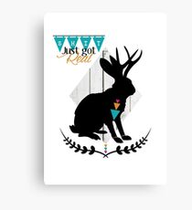 Shit Just Got Real Jackalope Canvas Print