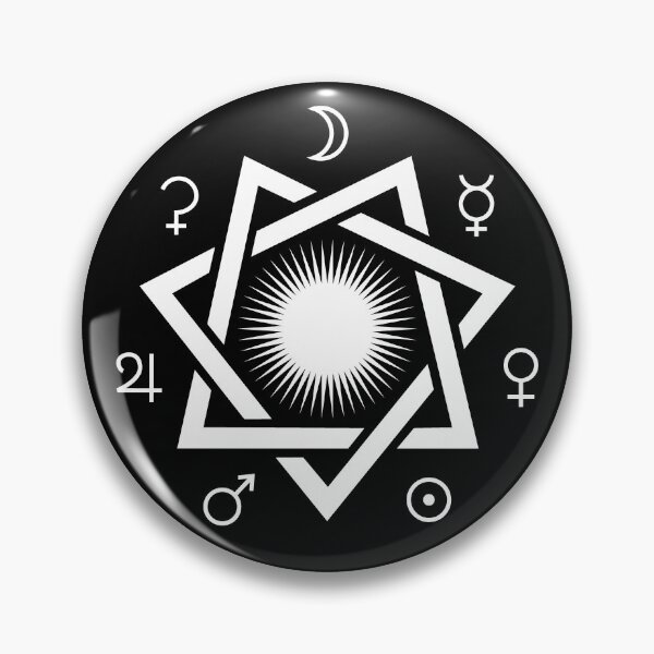 Item preview, Star Planet Signs Heptagram  designed and sold by SpreadForSatan.
