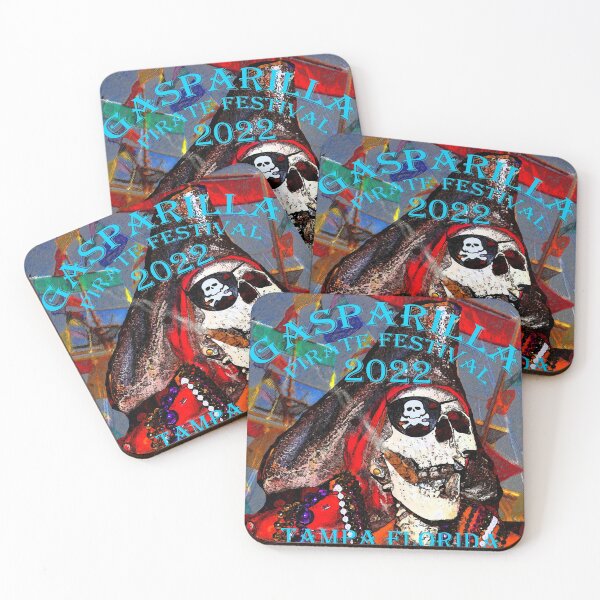 Item preview, Gasparilla pirate fest 2022 old Jose Gaspar work blue text designed and sold by David Lee Thompson.