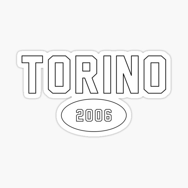 "Torino 2006 Black Outline" Sticker by PEK1787 | Redbubble