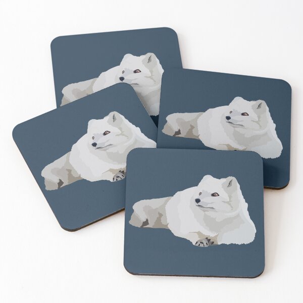 Item preview, A is for Arctic Fox,Arctic Fox Artwork – Stunning Arctic Wildlife Illustration and Nature Design designed and sold by PrettylittlepastelUk.