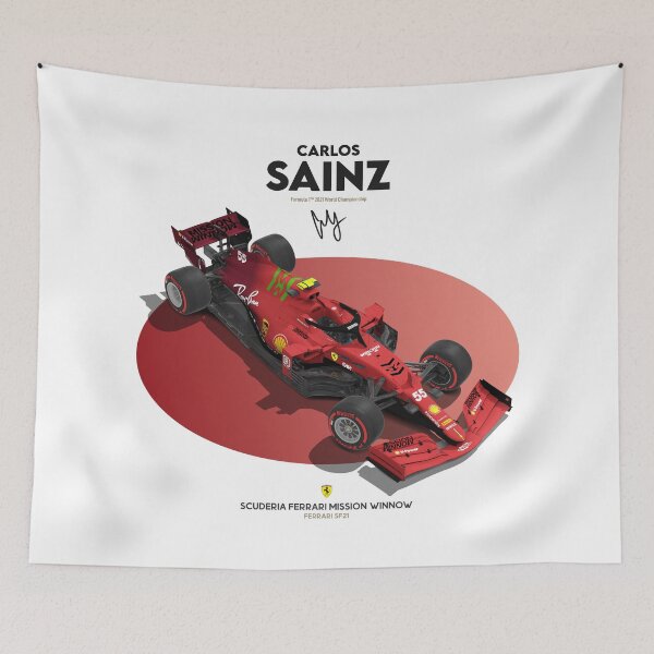 Aperçu de l'œuvre Carlos Sainz F1 2021 Ferrari Car Design créée et vendue par d25bev.