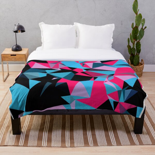 Item preview, Pink Blue and Black Geo Print designed and sold by BigTexFunkadelic.