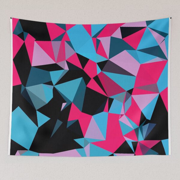 Item preview, Geo Print rosa azul y negro designed and sold by BigTexFunkadelic.