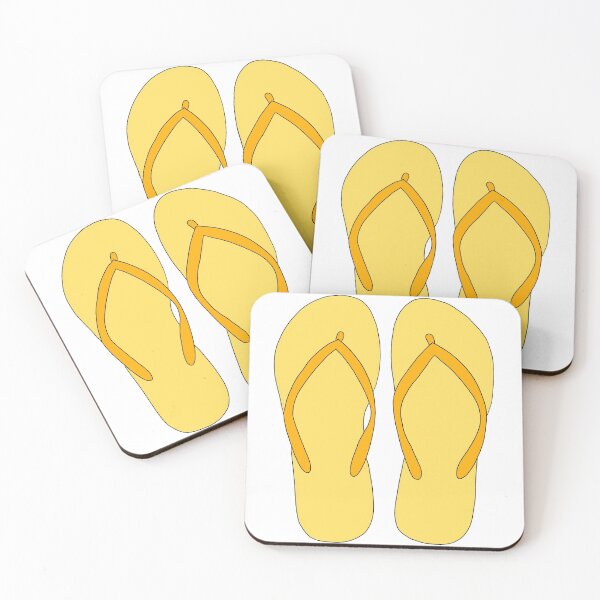 Item preview, Yellow flip flops  designed and sold by LucyWDesign123.