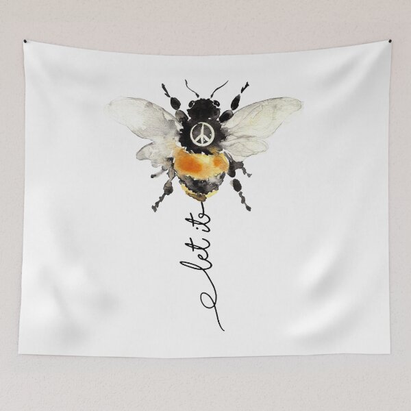 Item preview, Bee - peace sign designed and sold by speakupandshine.