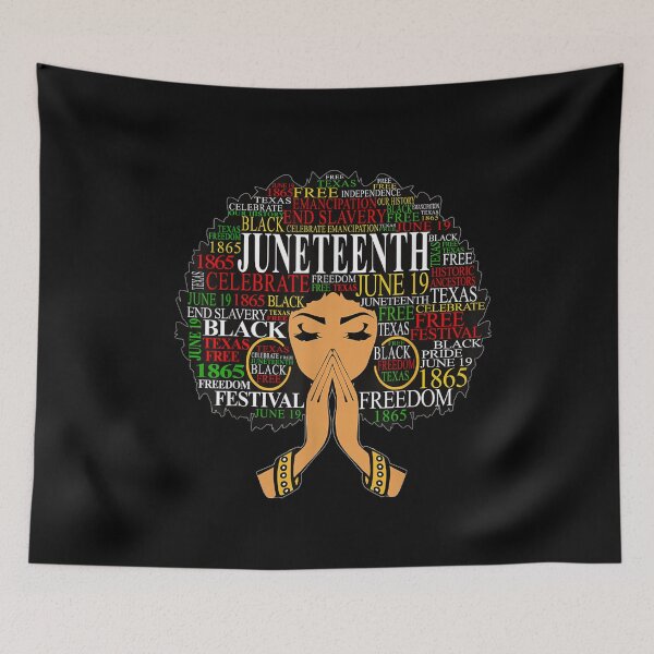 Item preview, Juneteenth Melanin Black Women Natural Hair Afro Word Art designed and sold by BanBay.