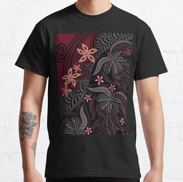 Graphic T-Shirt | Polynesian Tribal Designs by Atikapu Designs - Black - Large - Classic T-shirts - Full Front Graphic - Society6