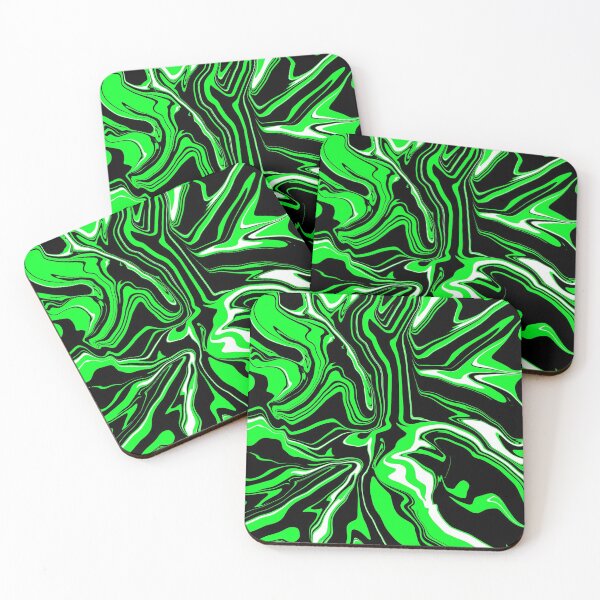 Item preview, Lime Green, Black and White Abstract Melt designed and sold by WildNClassyFun.