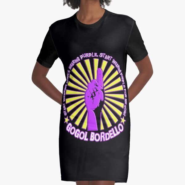 Gogol Bordello - Start Wearing Purple Graphic T-Shirt Dress