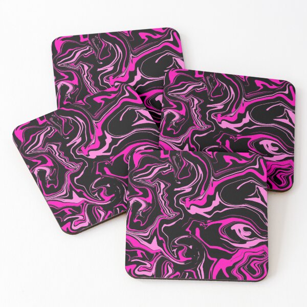 Item preview, Pink and Black Abstract Melt designed and sold by WildNClassyFun.