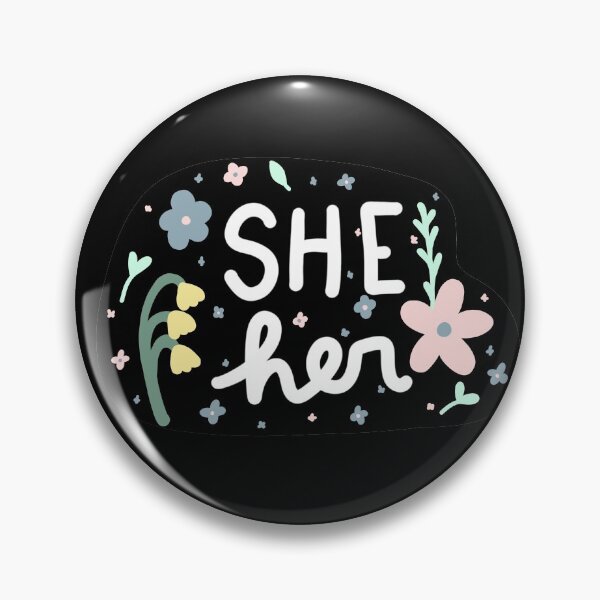 Item preview, she her pronouns designed and sold by artbyeryn.