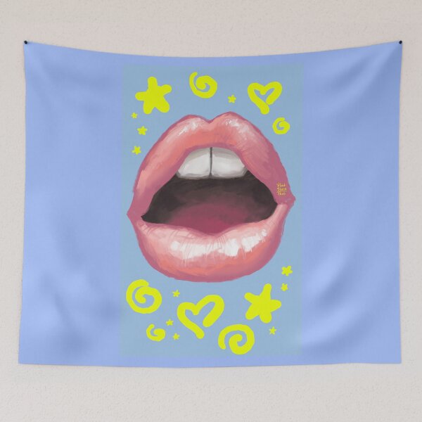 Item preview, Beautiful fashion lips. Sweet lovely sexy cute kiss. designed and sold by RukkiZukkiArt.
