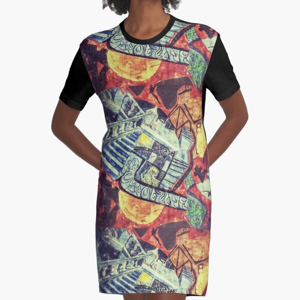 Darkest Dreamtime Graphic T-Shirt Dress