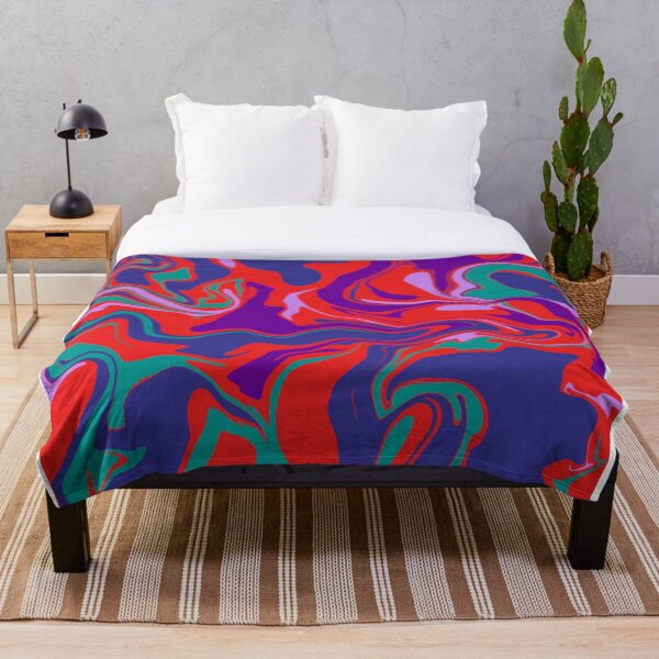 Aperçu de l'œuvre Fondre de couleur psychédélique rouge, violet et bleu créée et vendue par WildNClassyFun.