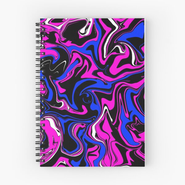 Aperçu de l'œuvre Déversement psychédélique rose, bleu, noir et blanc créée et vendue par WildNClassyFun.