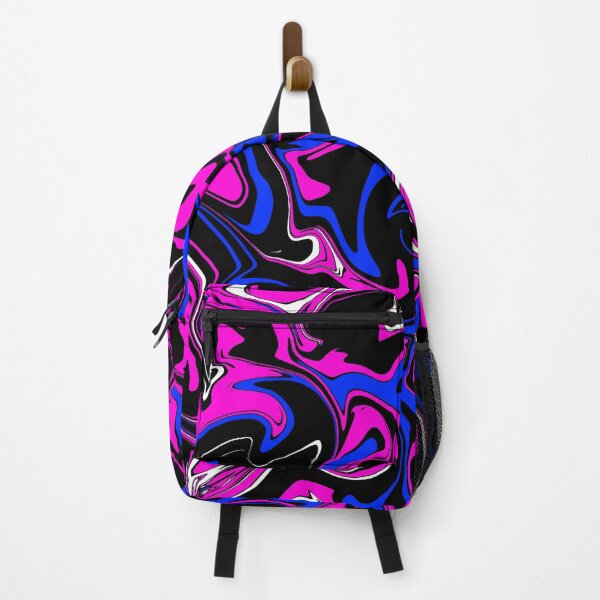 Item preview, Derrame psicodélico rosa, azul, blanco y negro designed and sold by WildNClassyFun.
