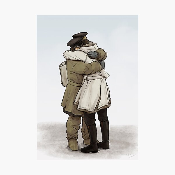 Crozier & Fitzjames hug Photographic Print
