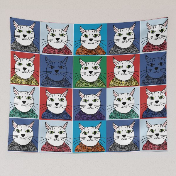 Aperçu de l'œuvre Compilation de portraits de chat en pull créée et vendue par ellenhenry.