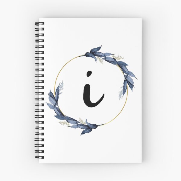 Item preview, Monogram with blue leaves letter I designed and sold by JustSeasons.