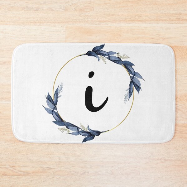 Item preview, Monogram with blue leaves letter I designed and sold by JustSeasons.